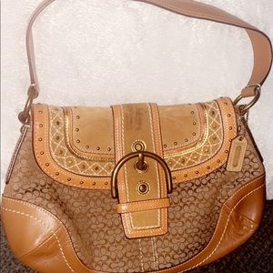 Vintage Authentic Tan Coach Bag